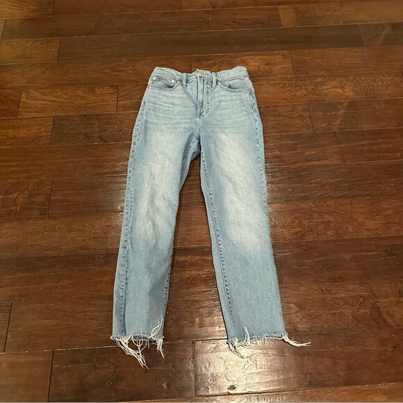 Madewell The Perfect Vintage Jean Ellicott Wash Raw Hem NA918 Women 2021 Sz 27 - Picture 6 of 16